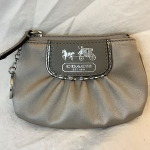 Authentic Coach Coin Purse Sateen key ring holder